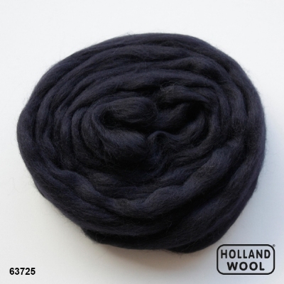 AANBIEDING Merino lont 1 meter - 5 zwart