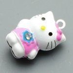 HELLO KITTY 25 mm belletje - 7968 Roze