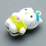 HELLO KITTY 25 mm belletje - 7969 Lime groen