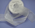 Organza de luxe 50mm wit  prijs per meter