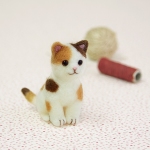 Aclaine Needle Felting Craft kit Calico Cat | Kant en klaar