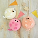 Macaron Cats (Pink Series) Ball and Needle Kit. alleen JAPANS