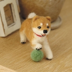 Handmade Felting Wool Pets: Shiba Inu.