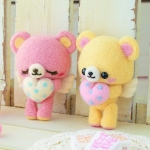 Felt wool mascot Angel Bears