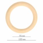 Houten ring naturel buitenmaat 100mm