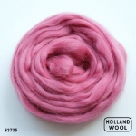 AANBIEDING Merino lont 1 meter - 35 DONKER ROSE